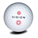 Piłki golfowe Vision PRO-TOUR V * WJB (białe, 12 szt., czerwone napisy)