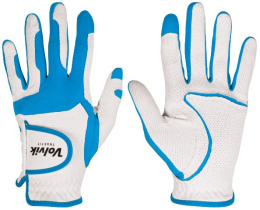 VOLVIK TRUE FIT golf glove (women's, universal size, white and blue)