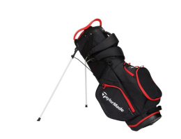 TaylorMade Pro Stand Bag 23 golf bag (black and red, with legs)
