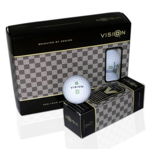 Vision PRO-TOUR V * WJB golf balls (white, 12 pcs., green lettering)