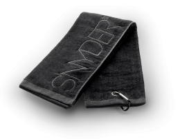 Ręcznik do kijów golfowych SNYDER Cotton czarny, wymiary 48x78 cm