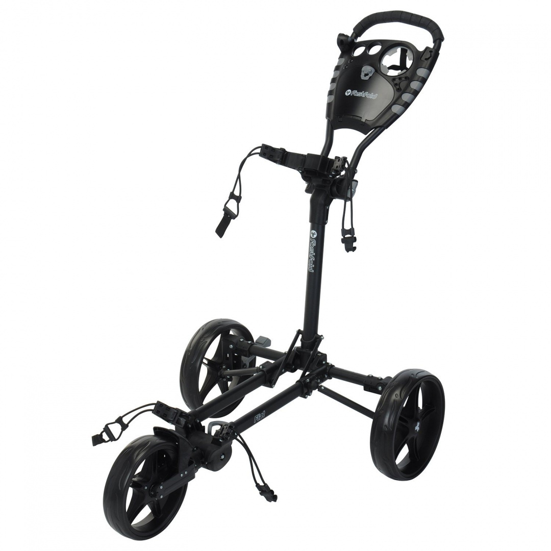 Manualny wózek golfowy FASTFOLD SLIM (czarny-czarny mat)