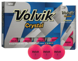 Piłki golfowe VOLVIK Crystal (różowe)