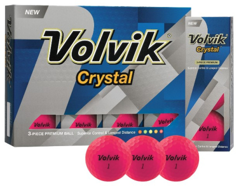 Piłki golfowe VOLVIK Crystal (różowe, 12 szt.)