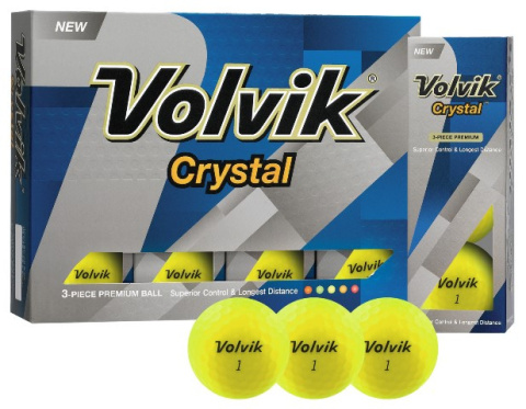 Piłki golfowe VOLVIK Crystal (żółte, 12 szt.)