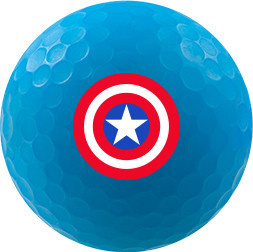 Piłki golfowe VOLVIK, zestaw prezentowy MARVEL Capitan America, Pack
