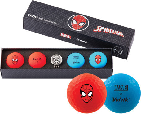 Piłki golfowe VOLVIK, zestaw prezentowy MARVEL Spider Man, Pack