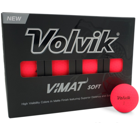 VOLVIK VIMAT Soft golf balls (matt red, 12 pcs.)