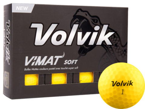 Piłki golfowe VOLVIK VIMAT Soft (żółty mat, 12 szt.)