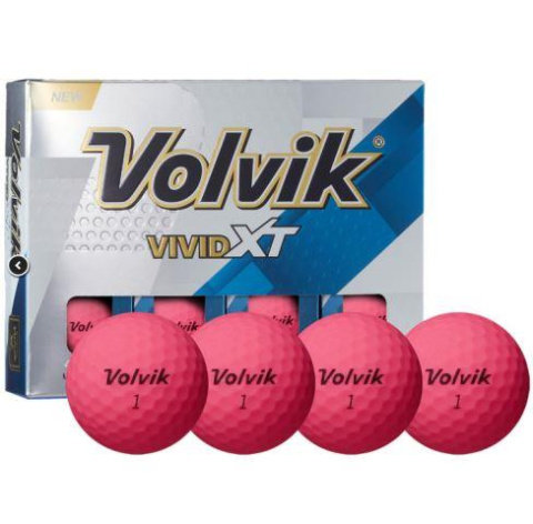 VOLVIK VIVID XT golf balls (matte pink, 12 pcs.)
