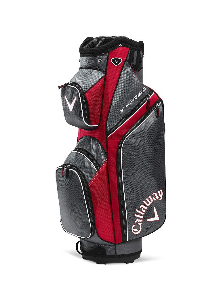 Torba golfowa na wózek Callaway X Series - czerwony / titanium / biały