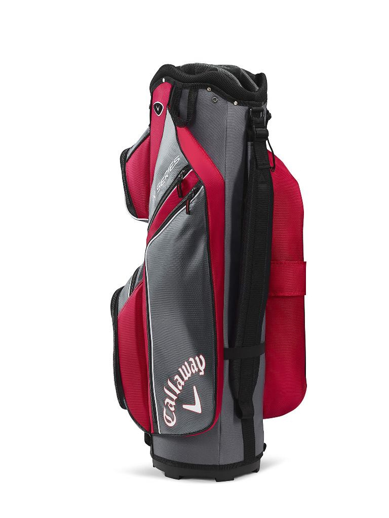 Torba golfowe Callaway X Series (na wózek) – czerwony / titanium / biały