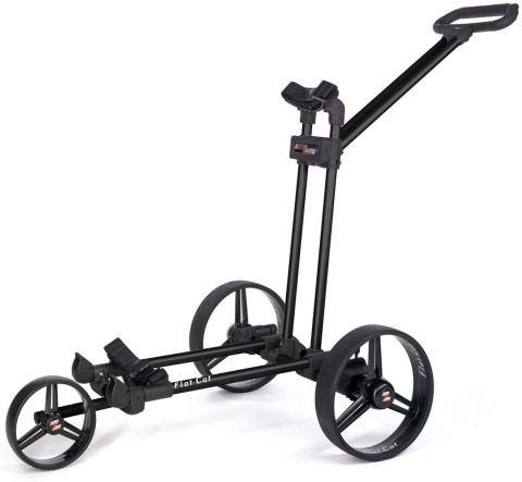 FLAT CAT Push Manual Golf Cart, Lightweight Aluminum, Foldable Flat (Black)