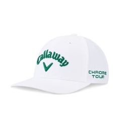 Czapka golfowa Callaway Tour Performance Pro, (biało-zielona, logo Chrome Tour, Elyte)