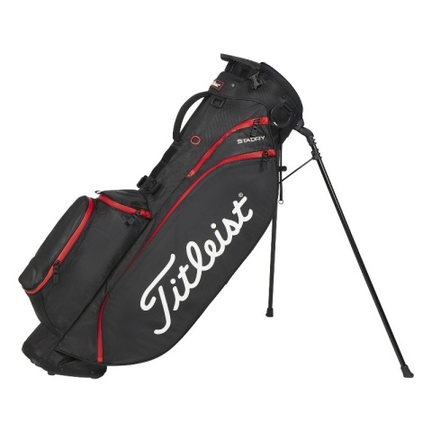Torba golfowa Titleist Players 4 (na nóżkach/standbag), czarno-czerwona