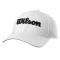Czapka golfowa Wilson Pro Tour No Logo (biała z czarnym logo)