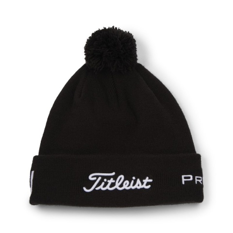 Czapka golfowa Titleist Tour PomPom beanie (zimowa, czarno-biała) typ beanie