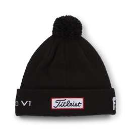 Czapka golfowa Titleist Tour PomPom beanie (zimowa, czarno-biała) typ beanie