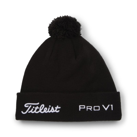 Czapka golfowa Titleist Tour PomPom beanie (zimowa, czarno-biała) typ beanie