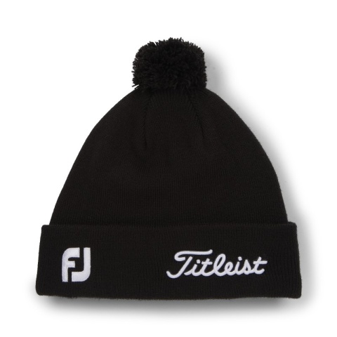 Czapka golfowa Titleist Tour PomPom beanie (zimowa, czarno-biała) typ beanie