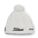 Czapka golfowa Titleist Tour PomPom beanie (zimowa, biało-czarna) typ beanie