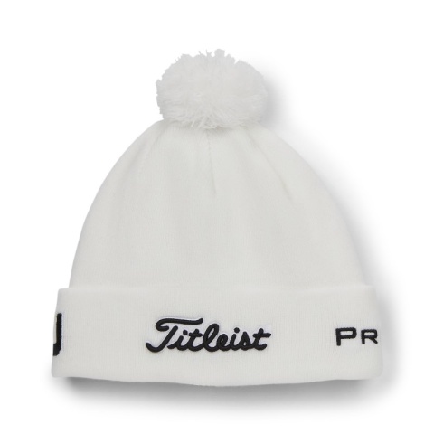 Czapka golfowa Titleist Tour PomPom beanie (zimowa, biało-czarna) typ beanie