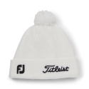 Czapka golfowa Titleist Tour PomPom beanie (zimowa, biało-czarna) typ beanie