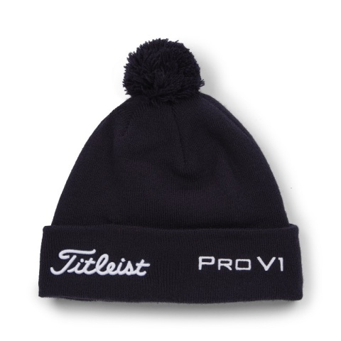 Czapka golfowa Titleist Tour PomPom beanie (zimowa, granatowo-biała) typ beanie