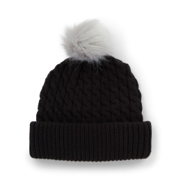 Czapka golfowa Titleist Knit PomPom beanie (zimowa, czarno-biała, damska)