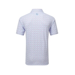 FootJoy Deco Diamond Print Polo Golf Shirt (Men's, White) L