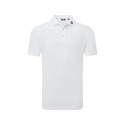 Koszulka golfowa polo FootJoy Stretch Pique Solid Athletic Fit, (męska, biała, rozm. L)