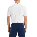 Koszulka golfowa polo FootJoy Stretch Pique Solid Athletic Fit, (męska, biała, rozm. M)