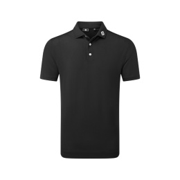 Koszulka golfowa polo FootJoy Stretch Pique Solid Athletic Fit, (męska, czarna, rozm. M)