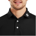 FootJoy Stretch Pique Solid Athletic Fit Polo Golf Shirt (Men's, Black, Size M)