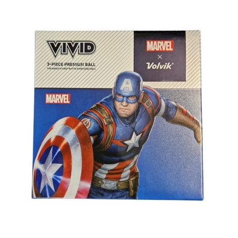 Piłki golfowe MARVEL X VOLVIK - Zestaw Prezentowy CAPITAN AMERICA