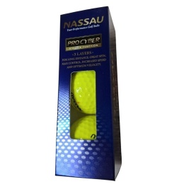 NASSAU PRO CYBER golf balls (yellow, 3 pcs.)