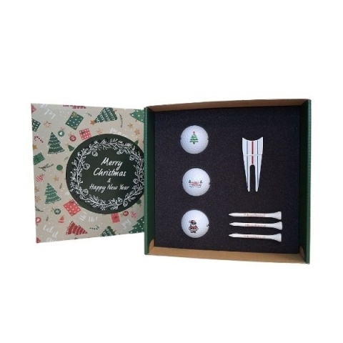 Piłki golfowe, zestaw prezentowy GOLF PLAYER Merry Christmas Pack (3 piłki)