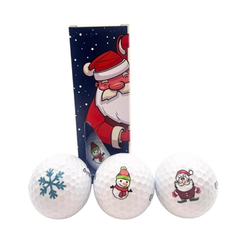 Piłki golfowe, zestaw prezentowy Santa Claus (3 piłki)