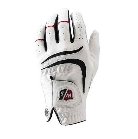 Wilson Grip Plus Golf Glove, Size ML, White (Left-Handed Golfer)