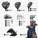 CALLAWAY XR-24 golf club set (12 clubs with stand bag, black and graphite, regular steel shafts)