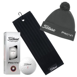 Zestaw prezentowy dla Golfisty, Titleist T06, czapka zimowa, piłki golfowe i ręcznik