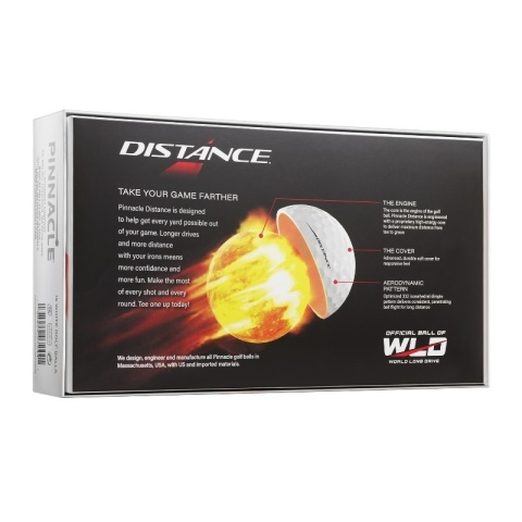 Piłki golfowe PINNACLE Distance, model 2025, (białe, 15 szt.)