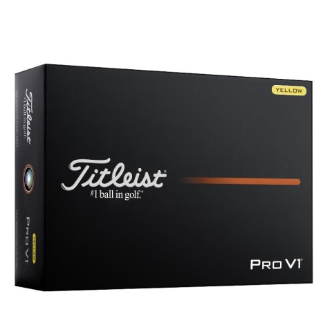 Piłki golfowe TITLEIST PRO V1 model 2025, basic (zolte, 12 szt.)