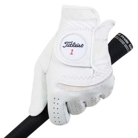 Rękawica golfowa TITLEIST Perma Soft Pearl, skóra cabretta (MRH męska, biała, gracz leworeczny, rozm. M)