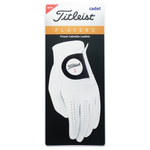 Rękawica golfowa Titleist Players Pearl MLH Cadet męska biała ML, golfista praworęczny