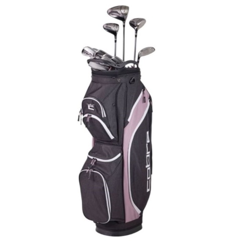 Cobra Fly XL Black-Pink Club Set, Model 2025, 10 Clubs with Cart Bag, Graphite Shafts Set