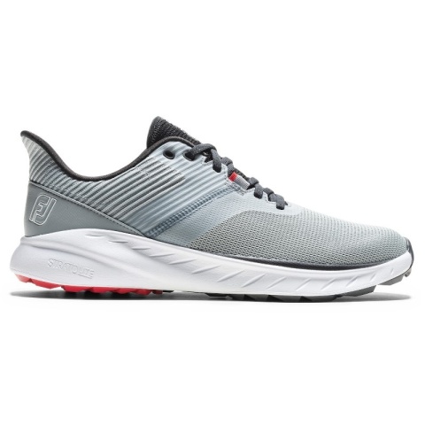 Buty do gry w golfa FootJoy, FJ FLEX (męskie, szaro-granatowe z siatką), bez kolców rozm. 42