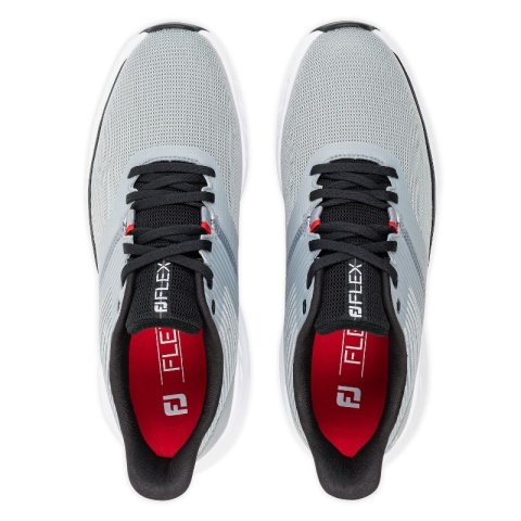 Buty do gry w golfa FootJoy, FJ FLEX (męskie, szaro-granatowe z siatką), bez kolców rozm. 42