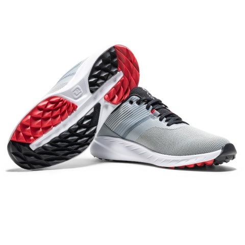 Buty do gry w golfa FootJoy, FJ FLEX (męskie, szaro-granatowe z siatką), bez kolców rozm. 43