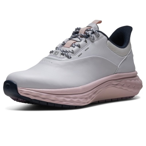 Damskie buty golfowe FootJoy FJ Quantum w kolorze biało-różowym